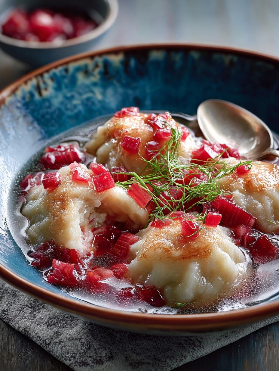 Slow Cooker Dumplings with Rhubarb Compote Delight - Slow Cooker Dumplings with - additional detail
