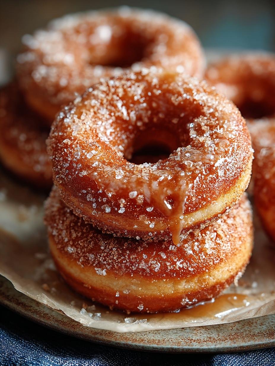 Delicious Baked Apple Cider Doughnuts with Caramel Glaze - Baked Apple Cider Doughnuts - main visual representation