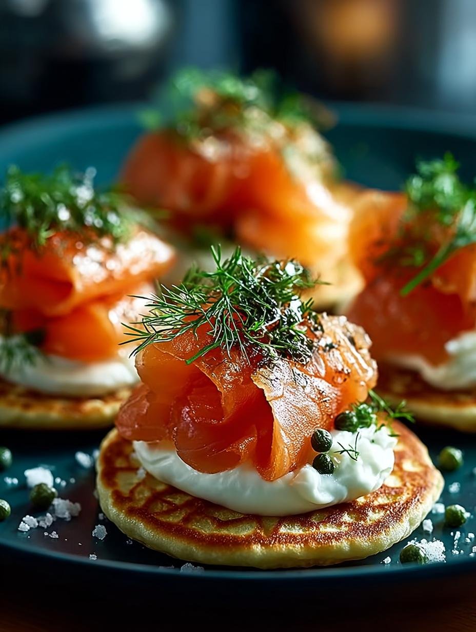 Blinis with Smoked Salmon: 5 Steps to Gourmet Delight - Blinis with Smoked Salmon - main visual representation