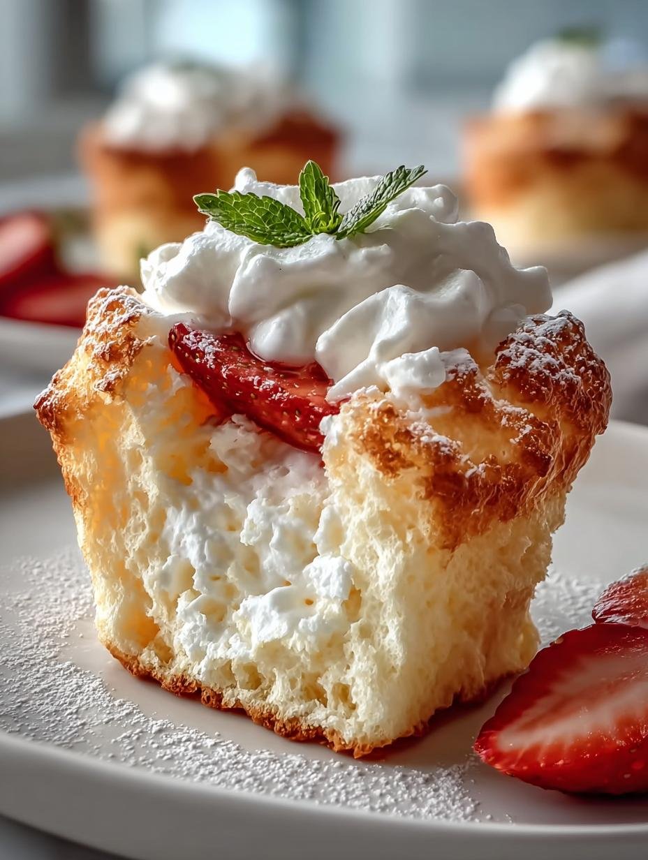 Bourbon Strawberry Angel Food: 12 Light Blissful Cupcakes - Bourbon Strawberry Angel Food - additional detail