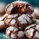 Chocolate Crinkle Blossom Cookies