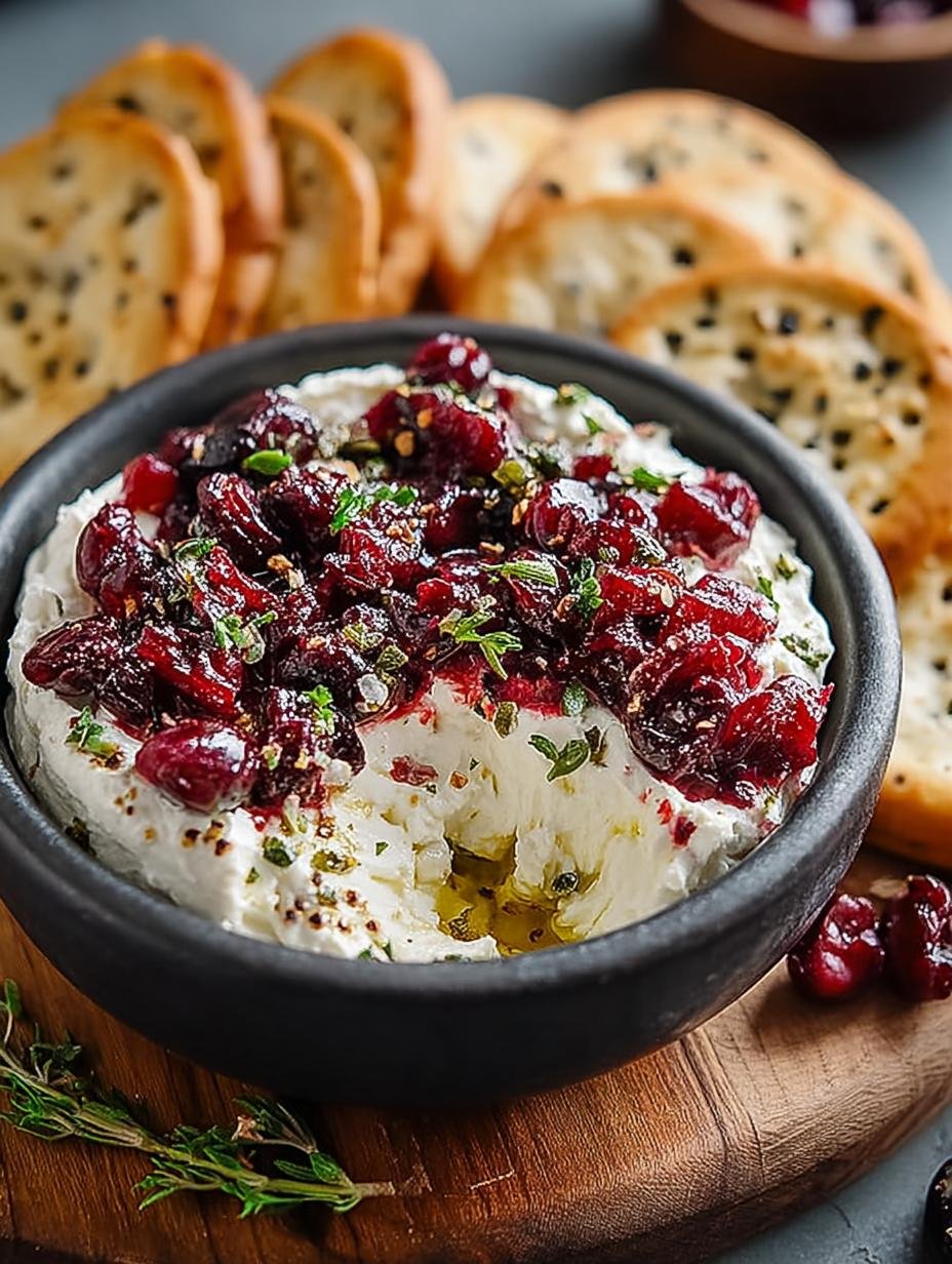 Delicious Cranberry Whipped Feta Dip for Holidays - Cranberry Whipped Feta Dip - additional detail