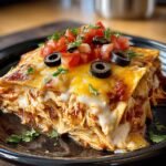 Crockpot Chicken Enchilada Casserole
