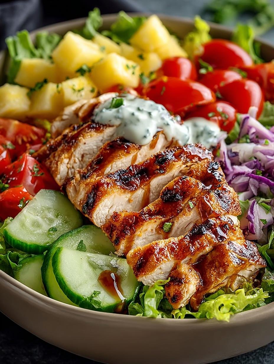 Hawaiian Chicken Salad Bowl: 7 Refreshing Ingredients - Hawaiian Chicken Salad Bowl - additional detail
