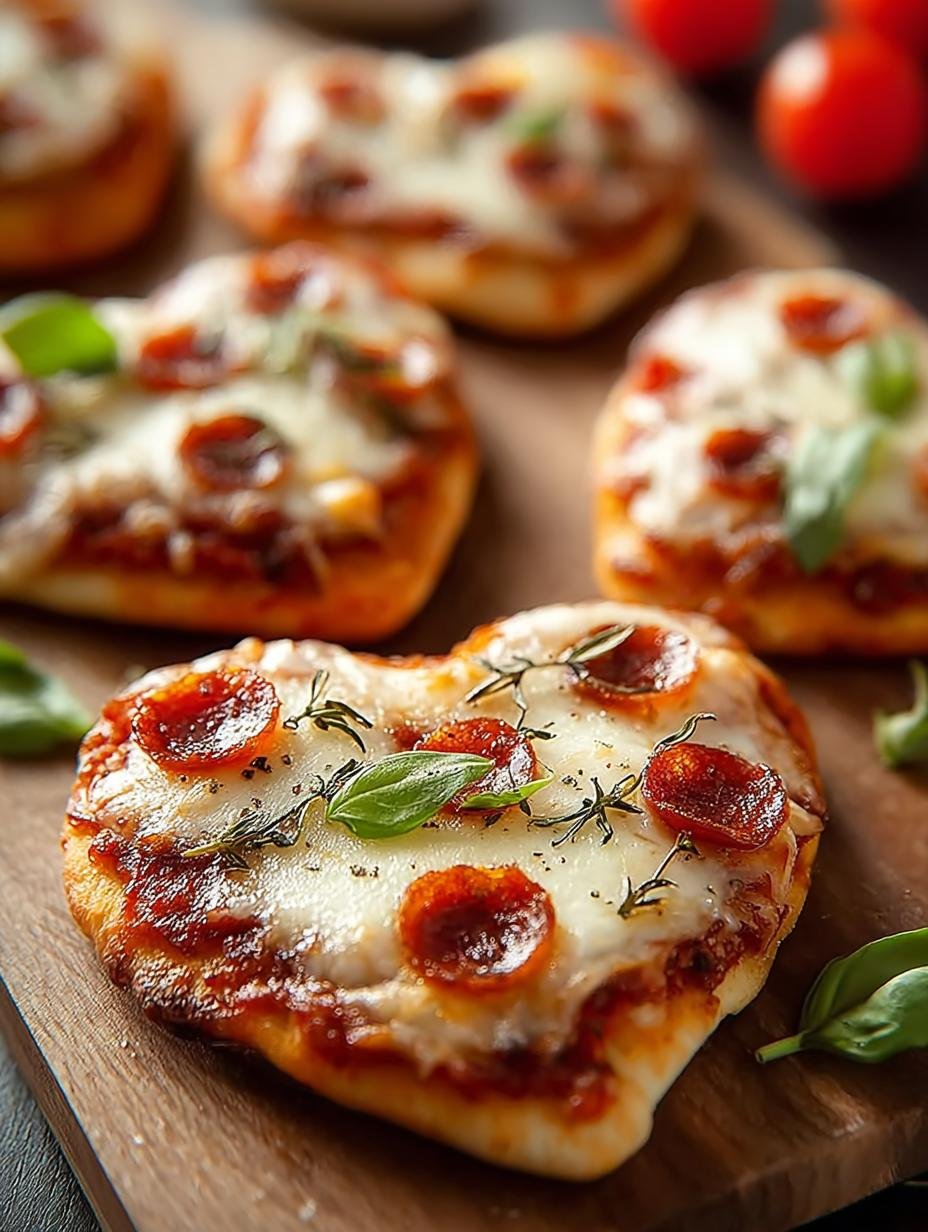 Heart Shaped Mini Pizzas: 8 Lovable Recipes for You - Heart Shaped Mini Pizzas - additional detail