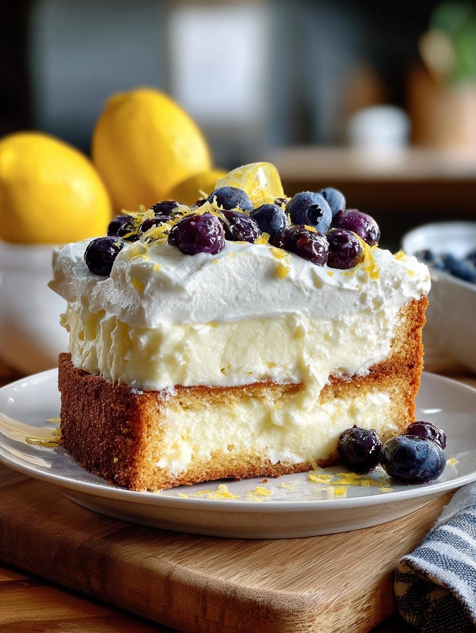 Irresistible Cream Cheese Lemon Delight with Blueberries