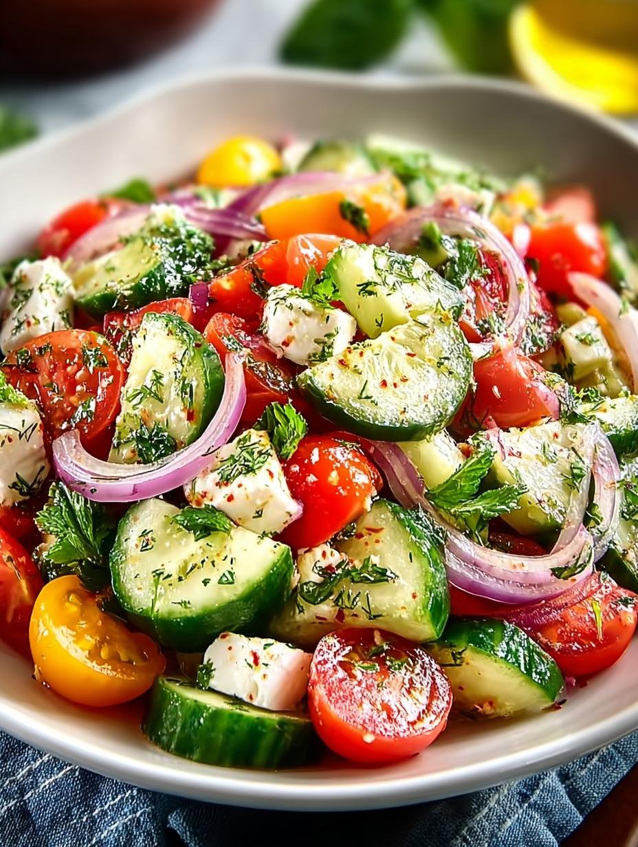 Refreshing Mediterranean Veggie Salad: A Healthy Delight - Mediterranean Veggie Salad - main visual representation