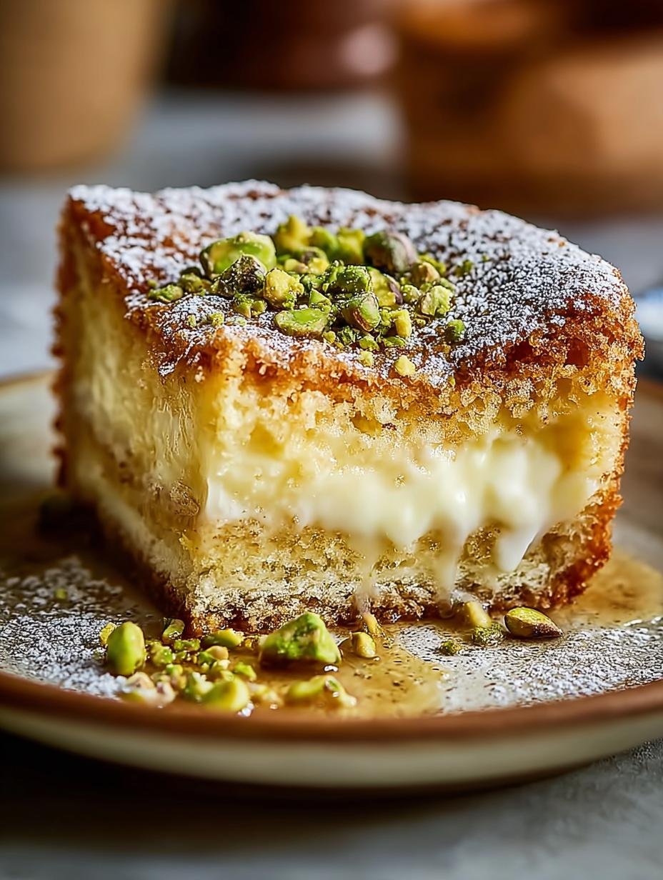 Pistachio Gooey Butter Cake That Will Delight Your Tastebuds - Pistachio Gooey Butter Cake - additional detail