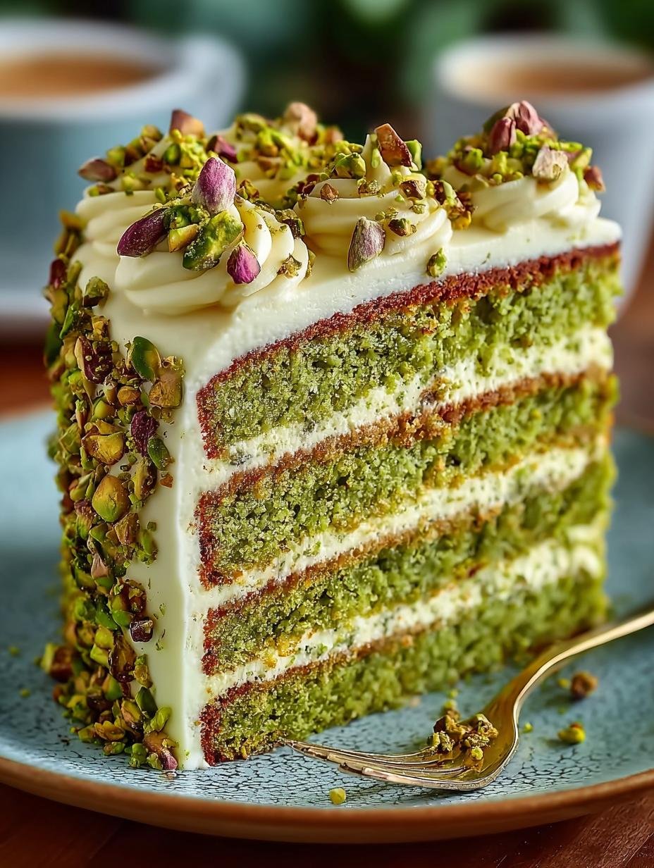 Irresistible Pistachio Mascarpone Layer Cake Recipe - Pistachio Mascarpone Layer Cake - additional detail