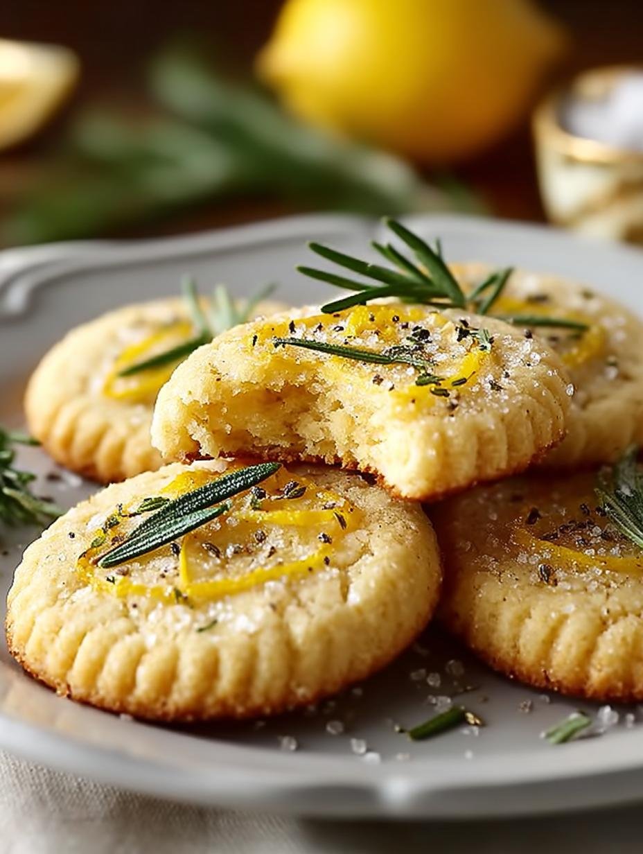 Delicious Rosemary Cookies with Lemon Sugar Recipe - Rosemary Cookies with Lemon - main visual representation
