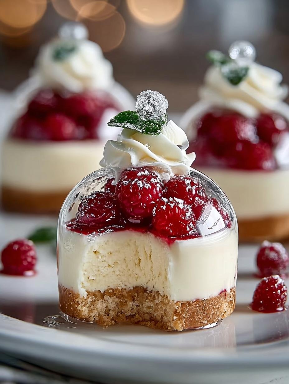 Snow Globe Cheesecake Bites: 5 Magical Holiday Treats - Snow Globe Cheesecake Bites - additional detail