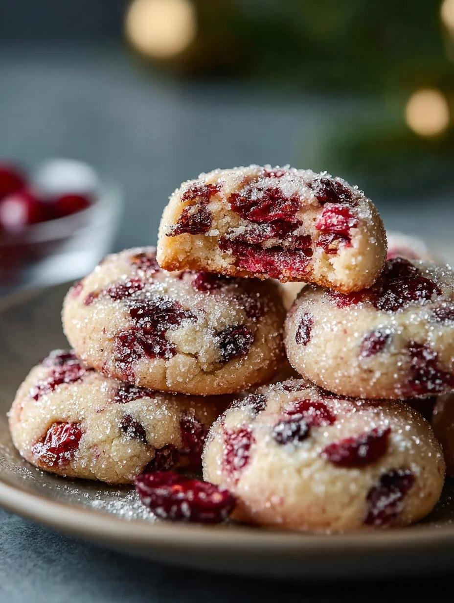Sparkling Sugarplum Cranberry Cookies for Holiday Joy