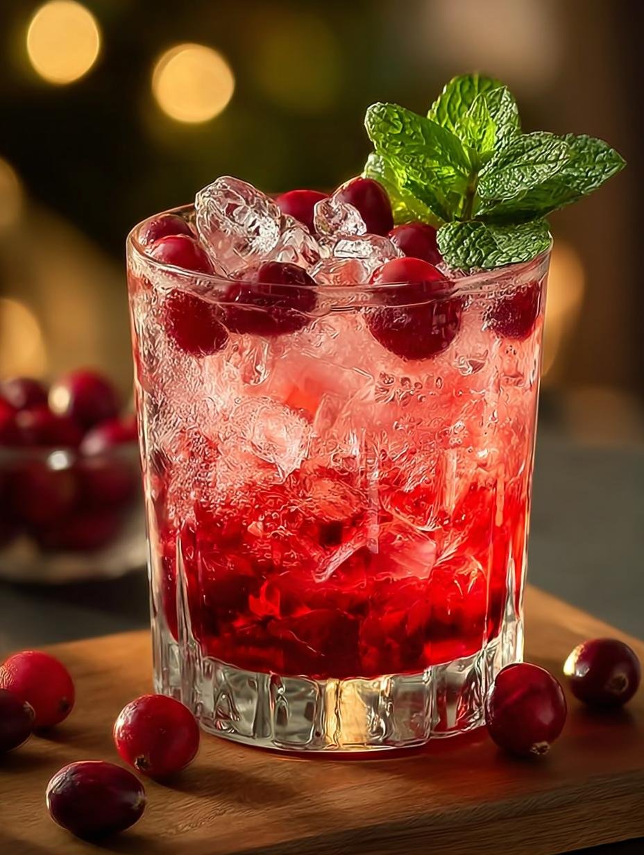 Delightful Vanilla Cranberry Crush Mocktail Recipe