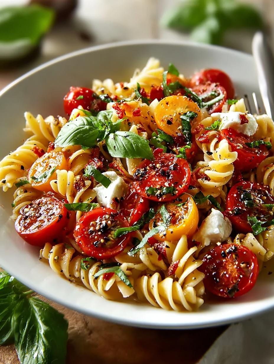 Bruschetta Pasta Salad: 5 Fresh Twists for Summertime Enjoyment - Bruschetta Pasta Salad - additional detail