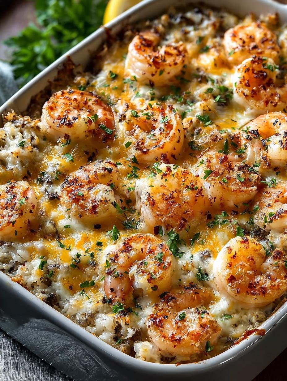 Cheesy Shrimp Casserole: 7 Comforting Ingredients - Cheesy Shrimp Casserole - additional detail