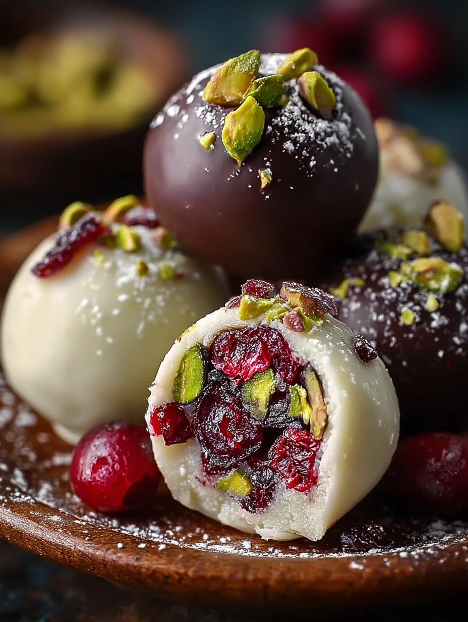 Cranberry Pistachio Truffle: 6 Irresistible No-Bake Treats - Cranberry Pistachio Truffle - main visual representation