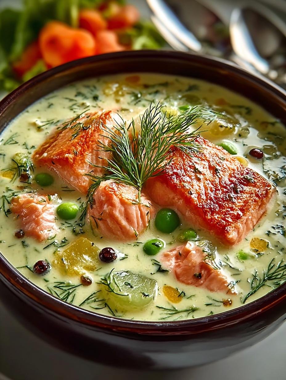 Creamy Dill Salmon Soup: A Comforting Nordic Delight - Creamy Dill Salmon Soup - main visual representation