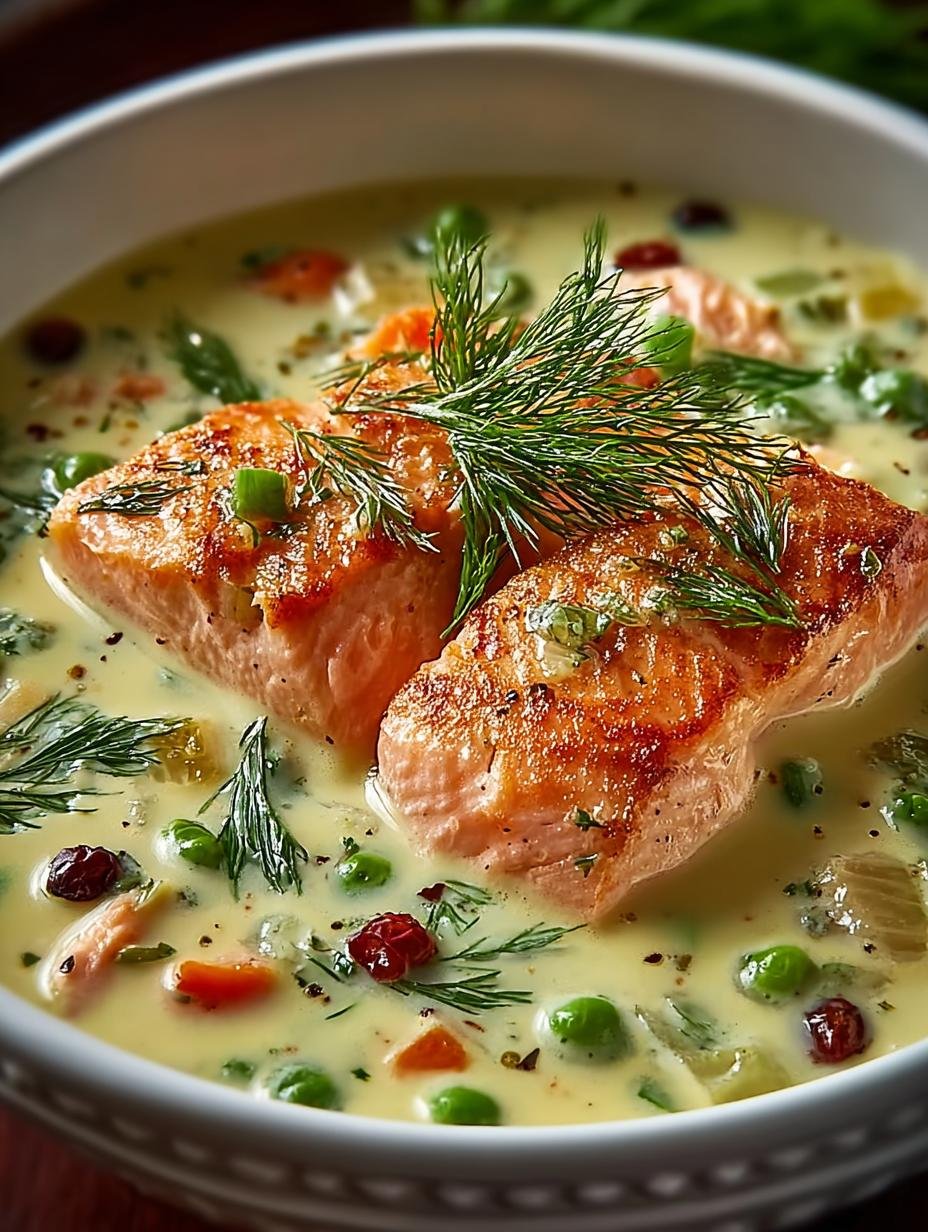 Creamy Dill Salmon Soup