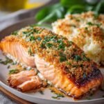 Crispy Parmesan Salmon Bake