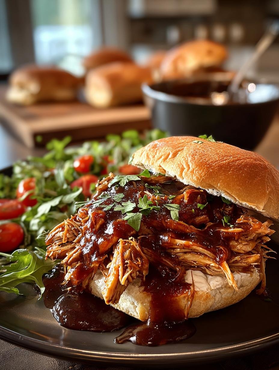 Crockpot Cherry Cola Pulled Chicken for Family Gatherings - Crockpot Cherry Cola Pulled - main visual representation