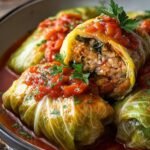 Dump Crockpot Stuffed Cabbage
