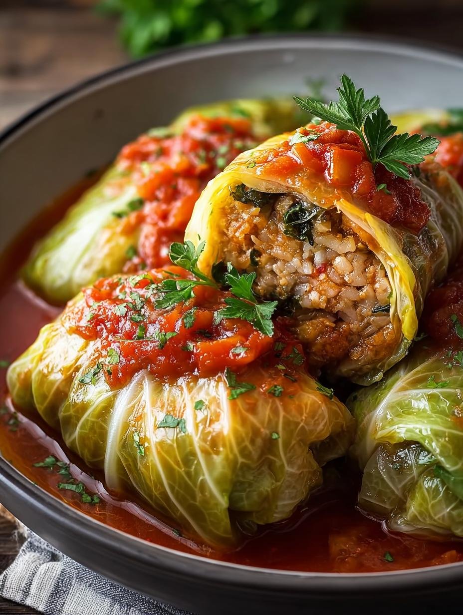 Dump Crockpot Stuffed Cabbage
