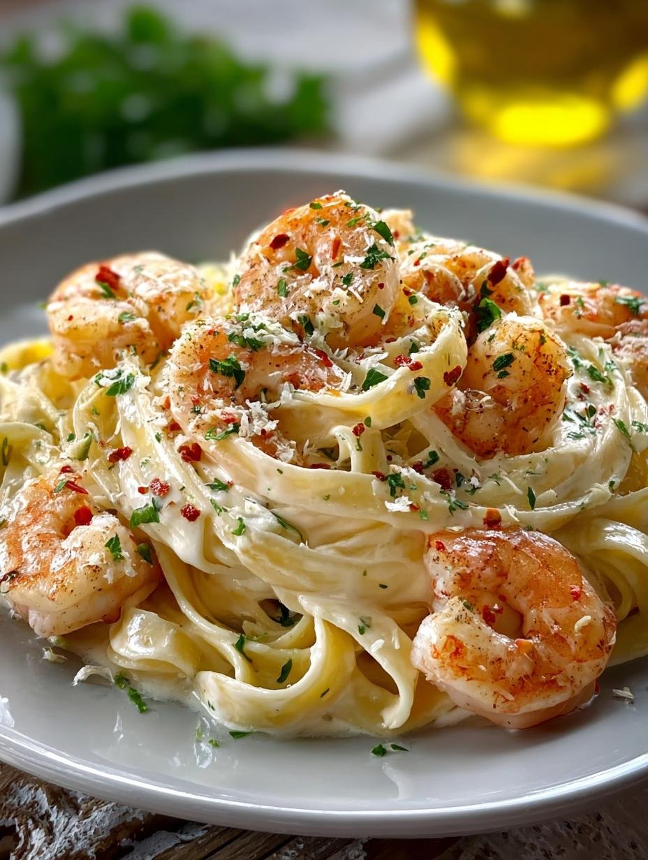 Irresistible Fettuccine Alfredo with Shrimp You'll Love - Fettuccine Alfredo with Shrimp - main visual representation