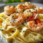 Fettuccine Alfredo with Shrimp