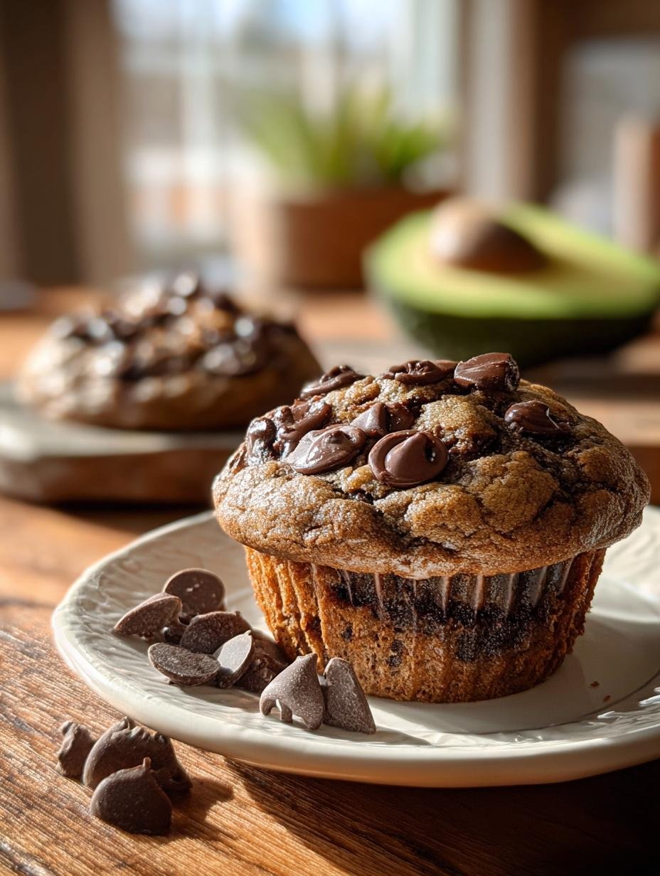 Indulge Chocolate Chip Avocado Muffins: 12 Delightful Bites