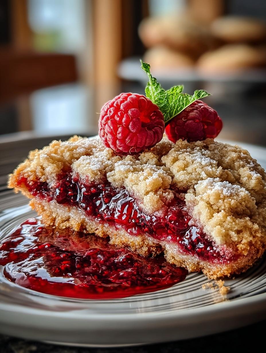 Irresistible Buttery Raspberry Crumble Delight - Irresistible Buttery Raspberry Crumble - main visual representation
