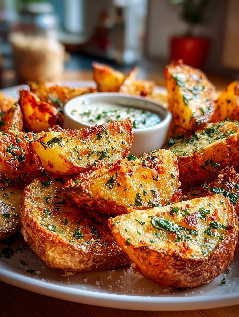 Irresistible Garlic Parmesan Potato Wedges Recipe