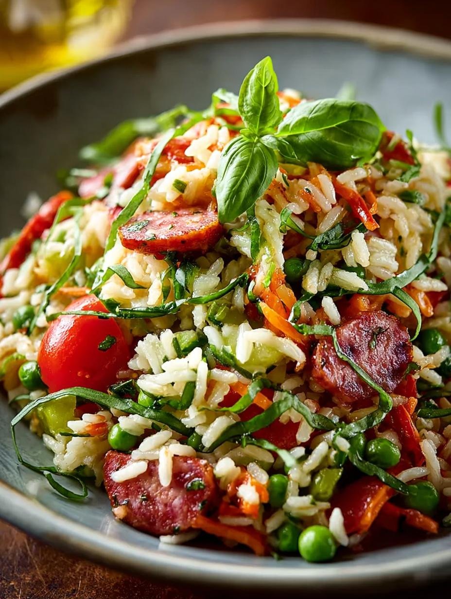 Italian Rice Salad with Salami: A Flavorful Delight - Italian Rice Salad with - additional detail