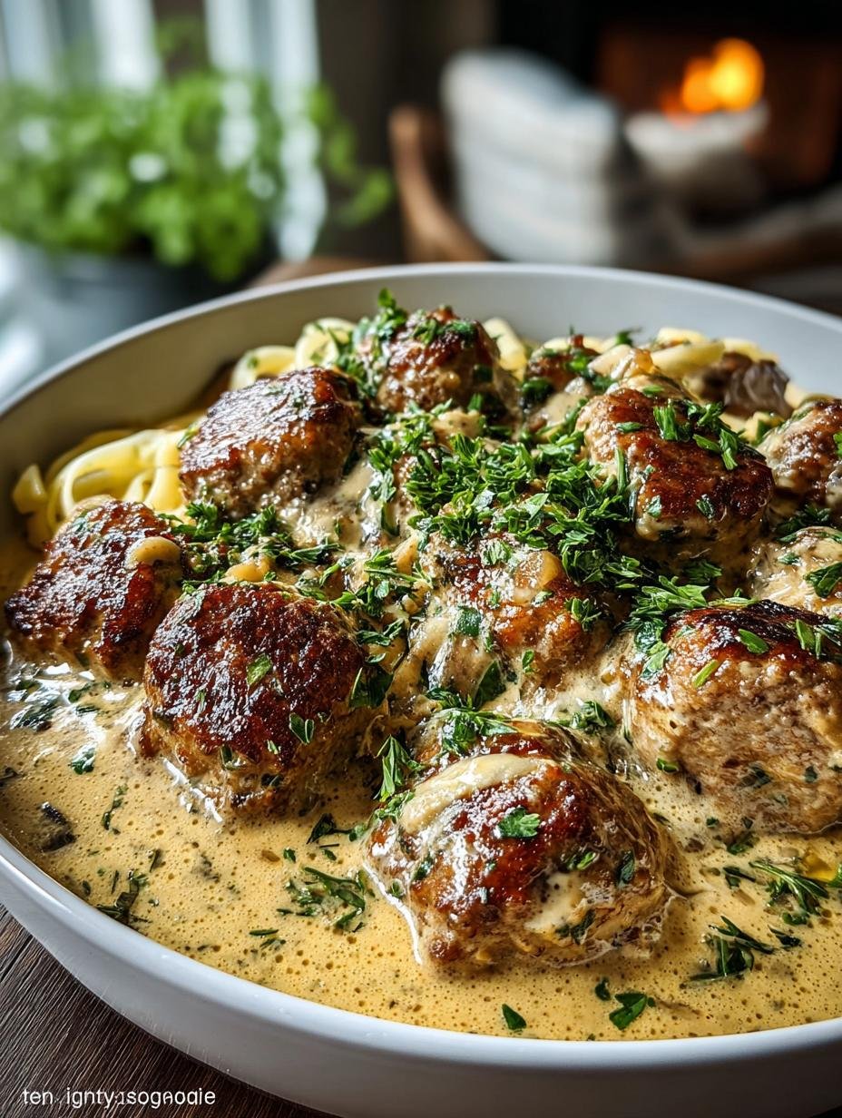 Keto Meatball Stroganoff Comfort