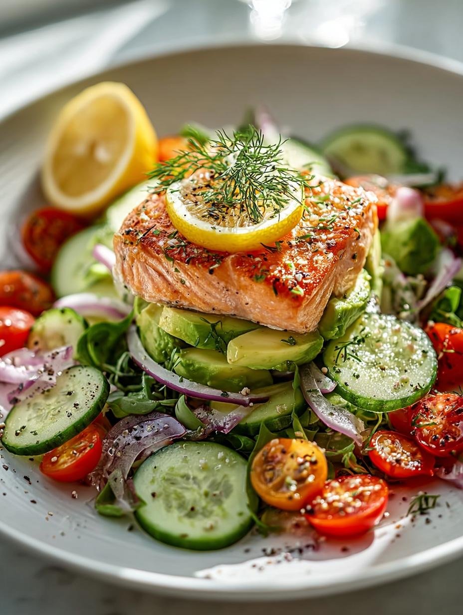 Keto Salmon Avocado Salad: A Quick Healthy Delight - Keto Salmon Avocado Salad - main visual representation