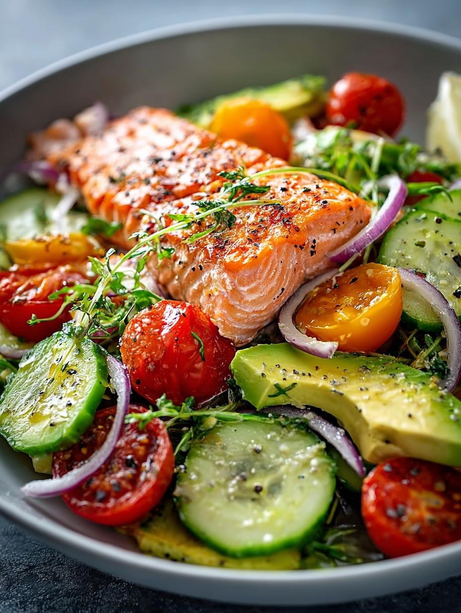 Keto Salmon Avocado Salad: A Quick Healthy Delight - Keto Salmon Avocado Salad - additional detail