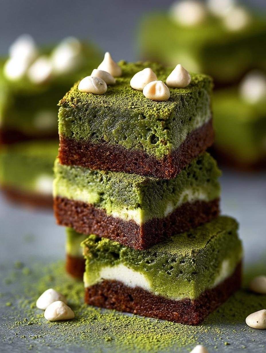 Delicious Matcha Brownies with White Chocolate Indulgence - Matcha Brownies with White - additional detail