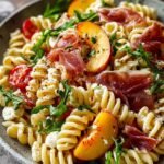 Peach Prosciutto Pasta Salad
