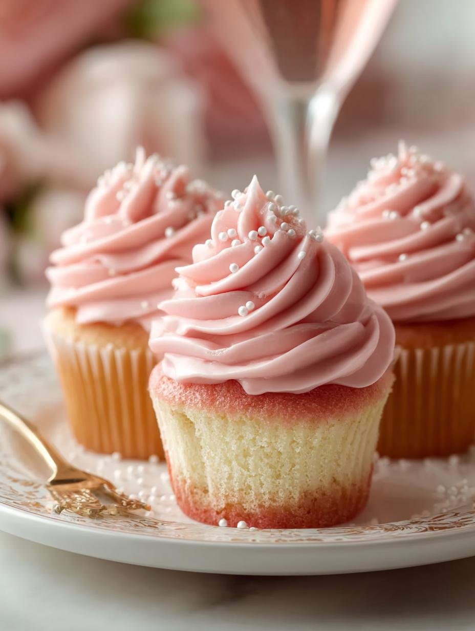 Delicious Pink Champagne Cupcakes for Every Celebration - Pink Champagne Cupcakes - additional detail