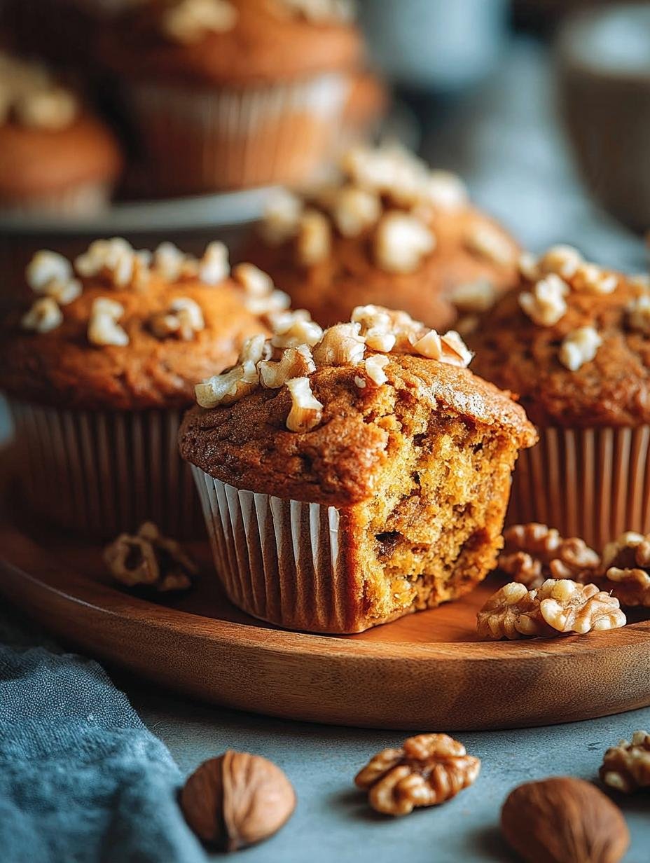Delicious Pumpkin Walnut Muffins for Fall Cravings - Pumpkin Walnut Muffins - additional detail