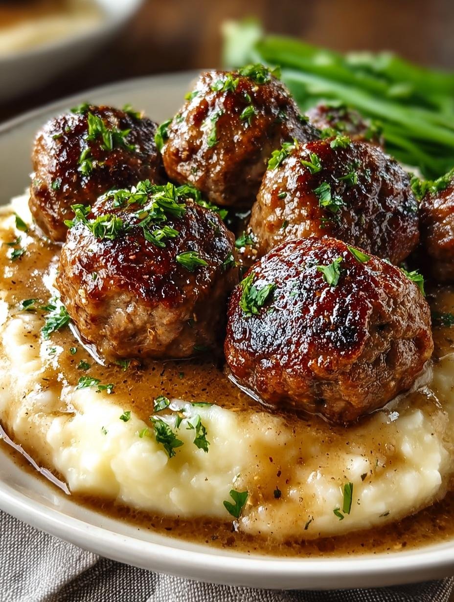 Delicious Salisbury Steak Meatballs with Gravy - Salisbury Steak Meatballs - additional detail