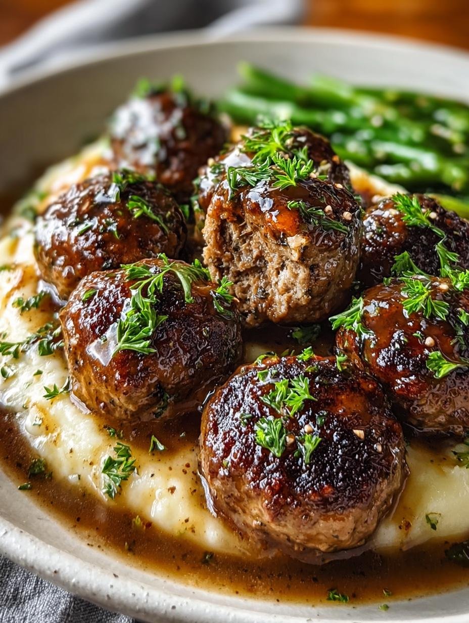 Delicious Salisbury Steak Meatballs with Gravy