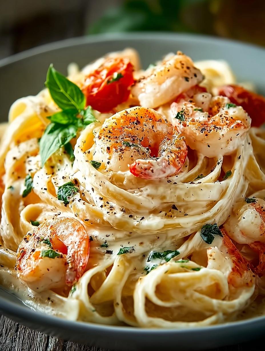 Delicious Shrimp Alfredo Fettuccine in 30 Minutes - Shrimp Alfredo Fettuccine - additional detail