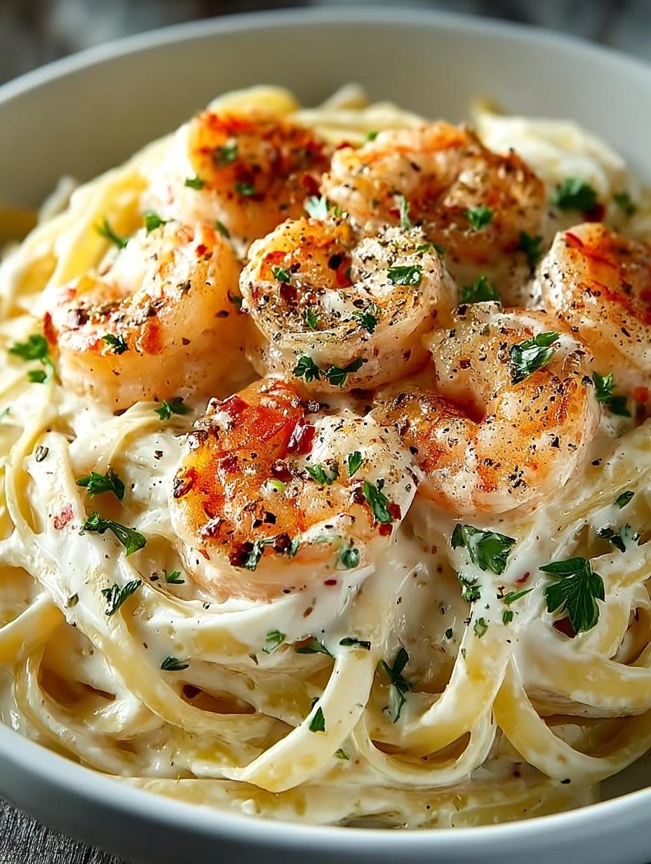Shrimp Alfredo Fettuccine