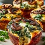 Spinach Mushroom Quiche Muffins