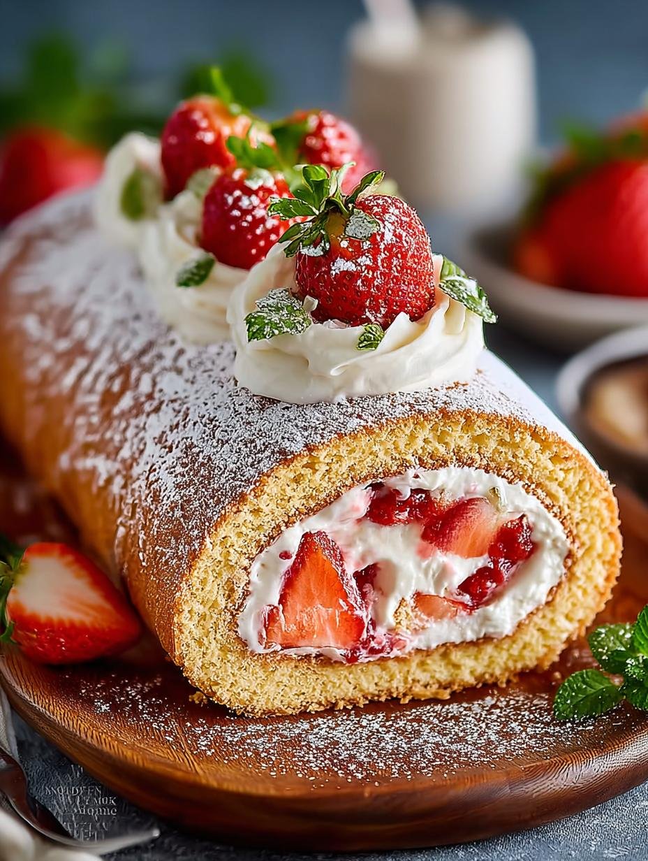 Irresistible Strawberry Swiss Roll Cake Recipe - Strawberry Swiss Roll Cake - main visual representation