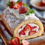 Strawberry Swiss Roll Cake