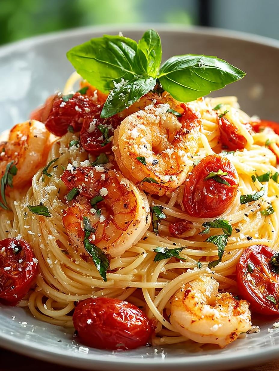 Tomato Basil Shrimp Pasta