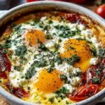Baked Feta Eggs with