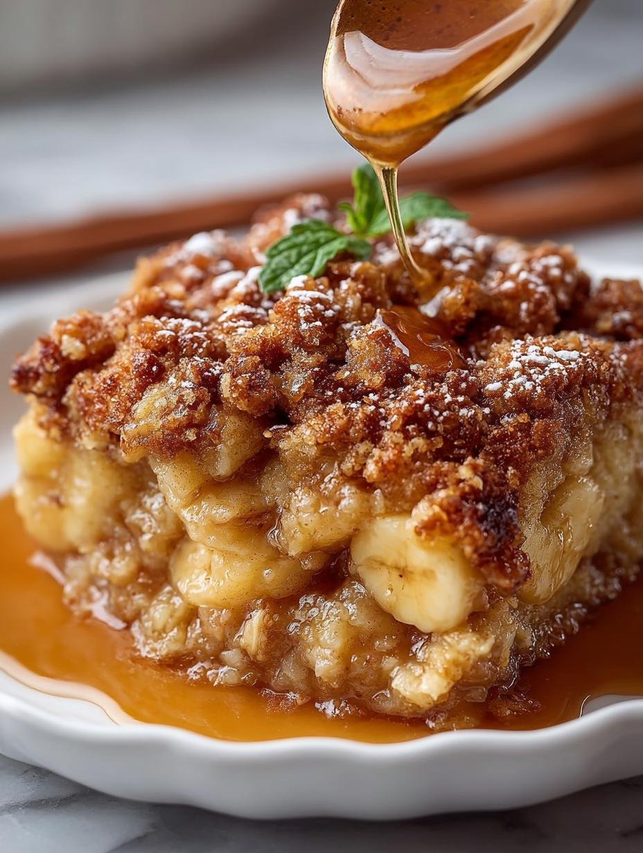 Delicious Banana Cobbler with Walnut Crumble to Savor