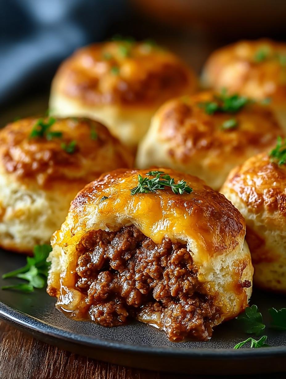 Cheesy Beef Biscuit Bombs: 12 Irresistible Bites to Enjoy - Cheesy Beef Biscuit Bombs - main visual representation